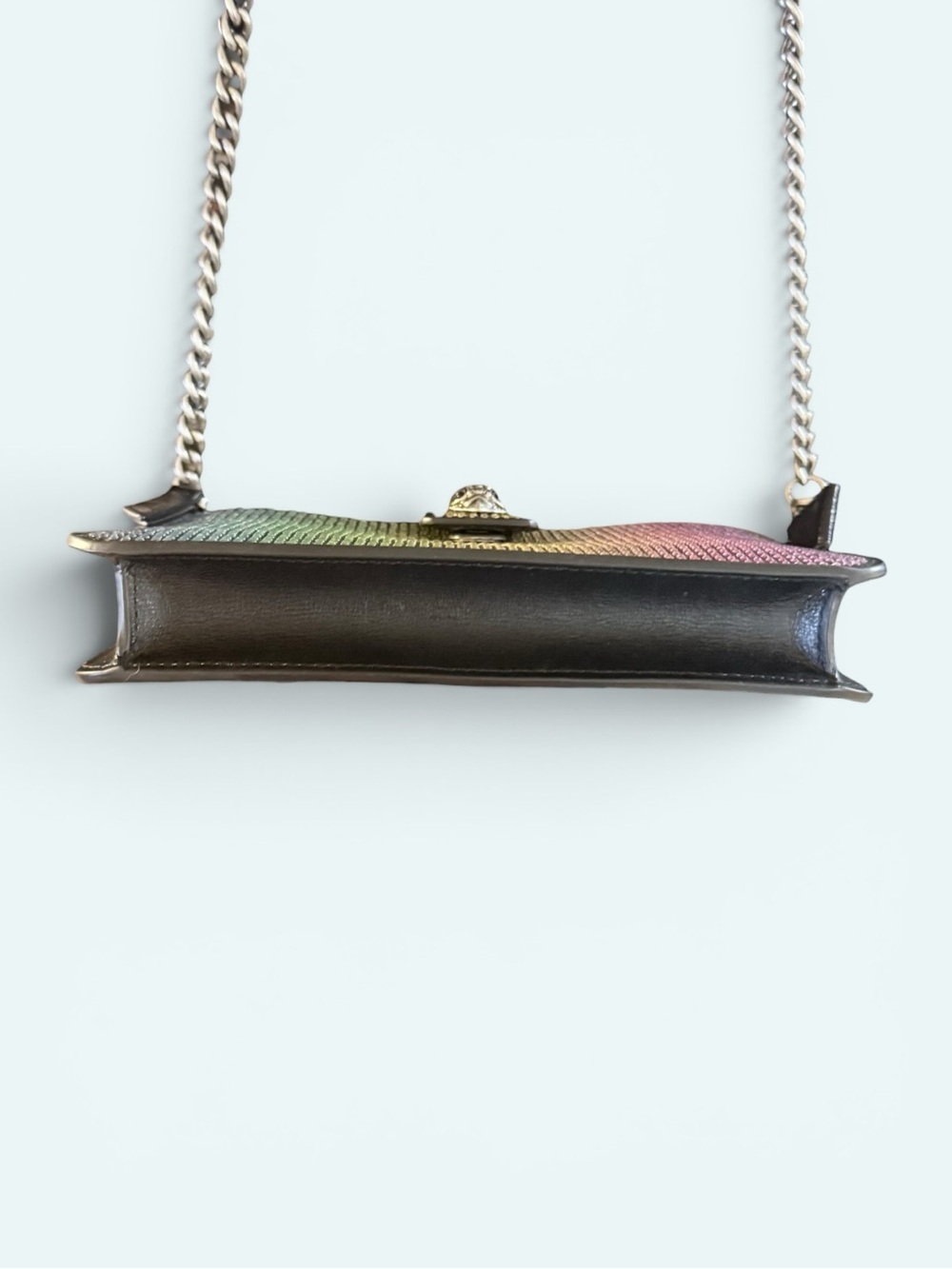 Kurt Geiger RARE Shoreditch Black Ombre Studded Crossbody with Silver Chain - Picture 5 of 14